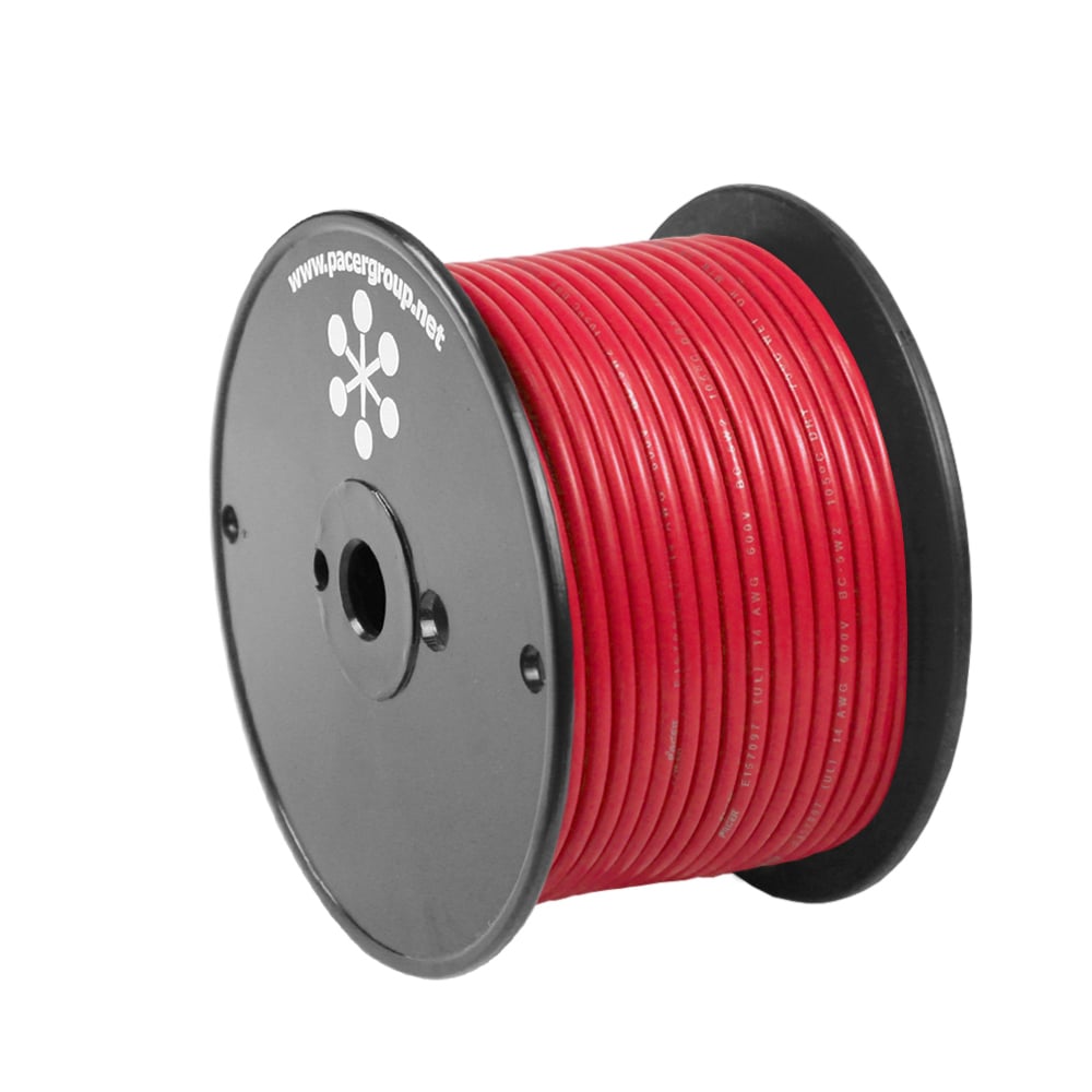 Primary Wire, Marine, 18 AWG, 1C C, Red, PVC, Stranded, 600V, 100 ft.