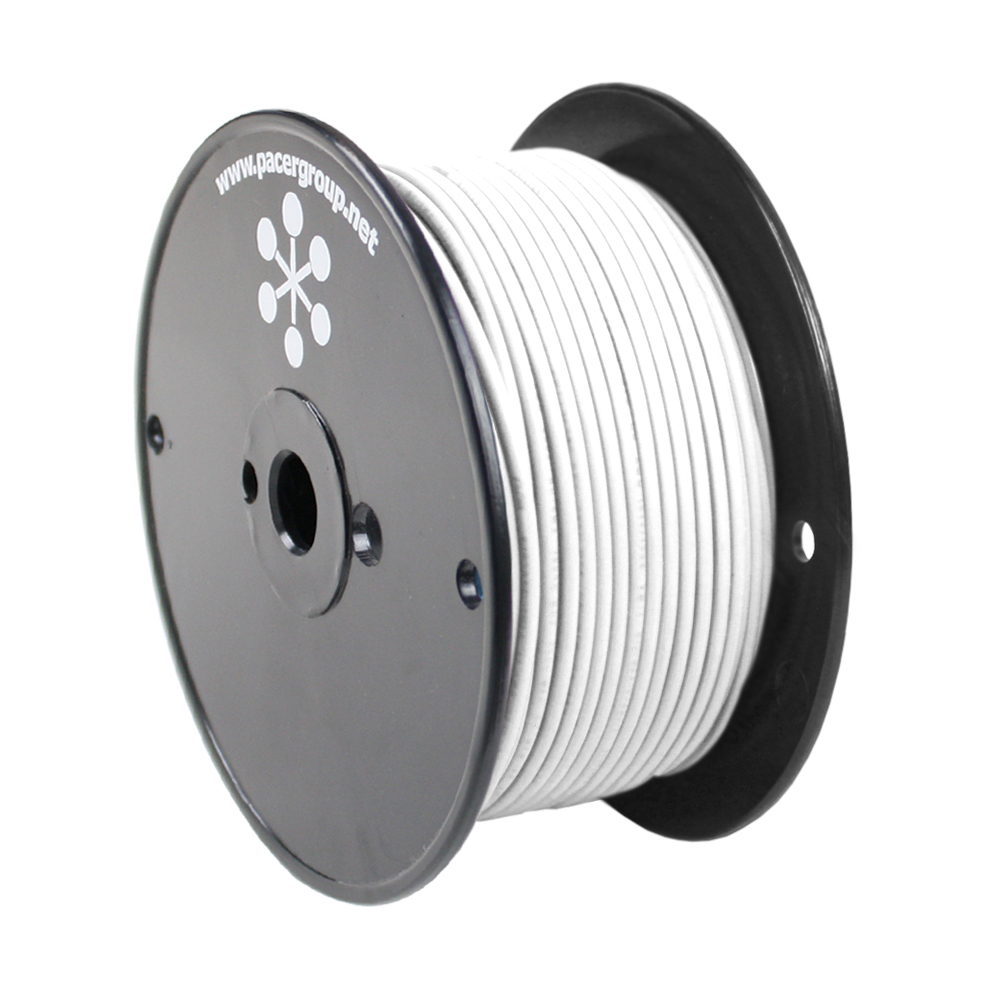 Primary Wire, Marine, 16 AWG, 1C C, White, PVC, Stranded, 600V, 250 ft.
