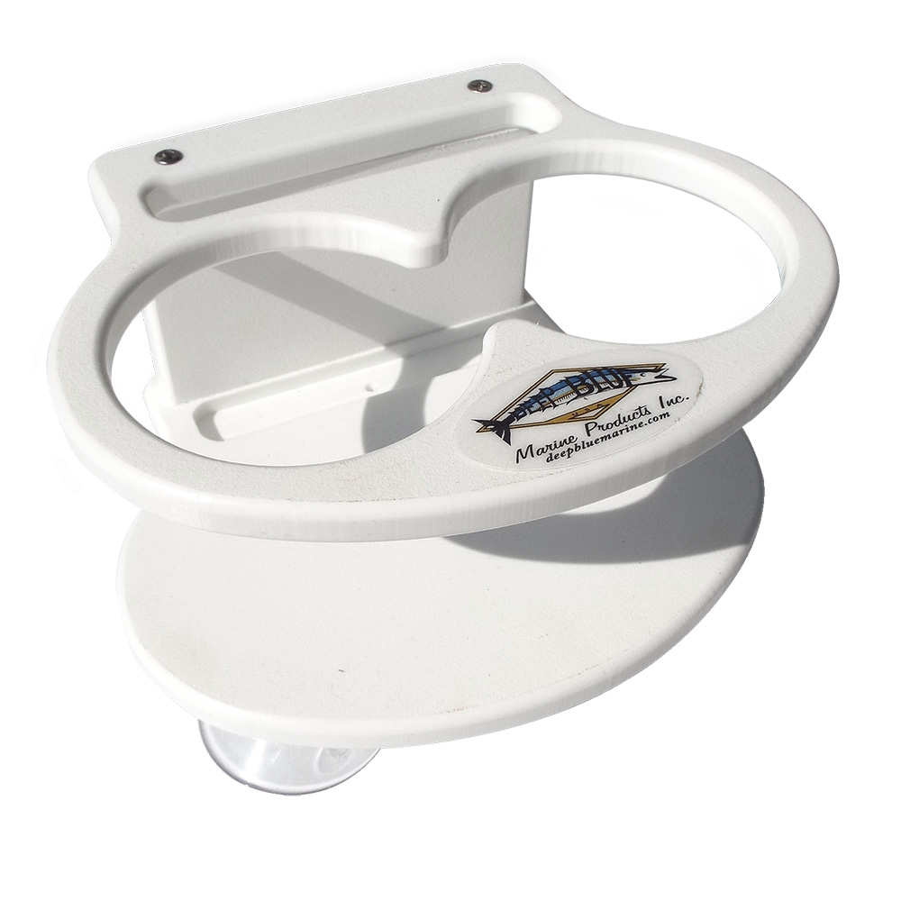 DSD-CELL Double Slim Can Drink with Cell Phone Holder, White