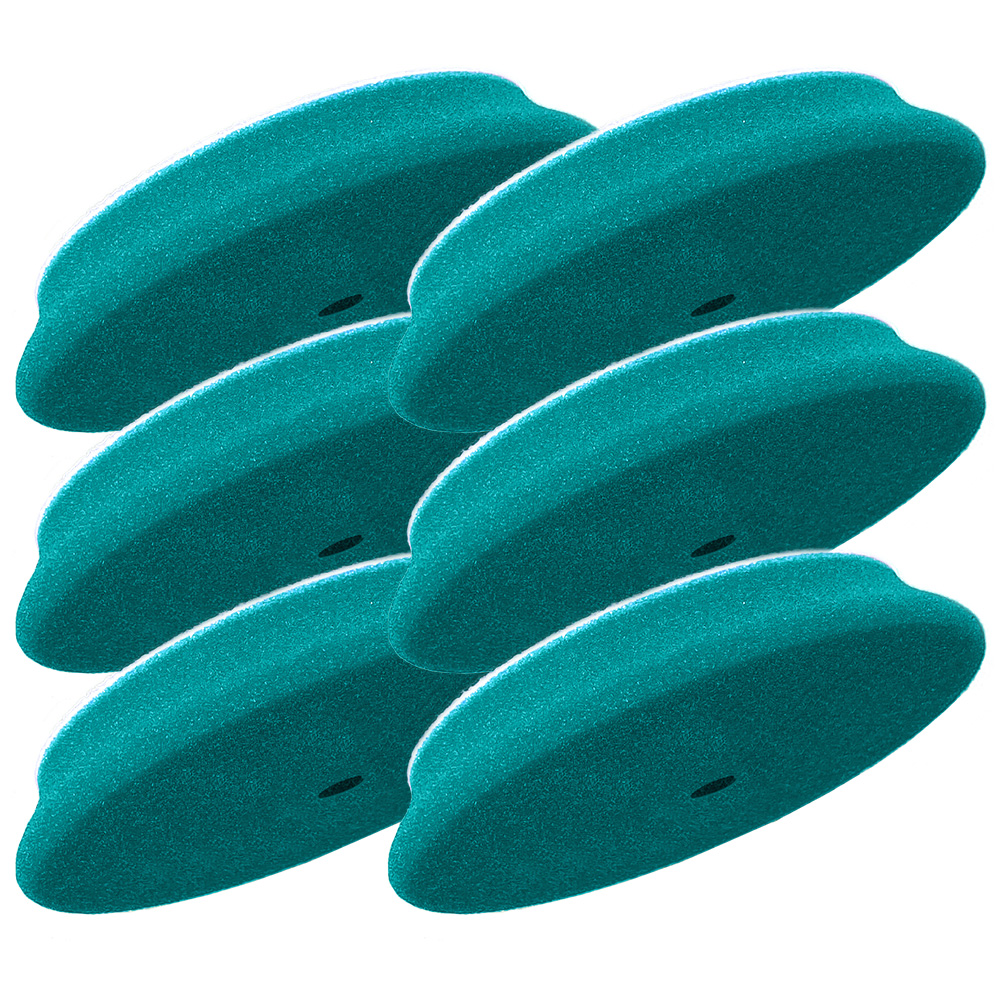 9.DA40B-6 40 mm D-A Intermediate Foam Polishing Pad - Light Blue - Pack of 6