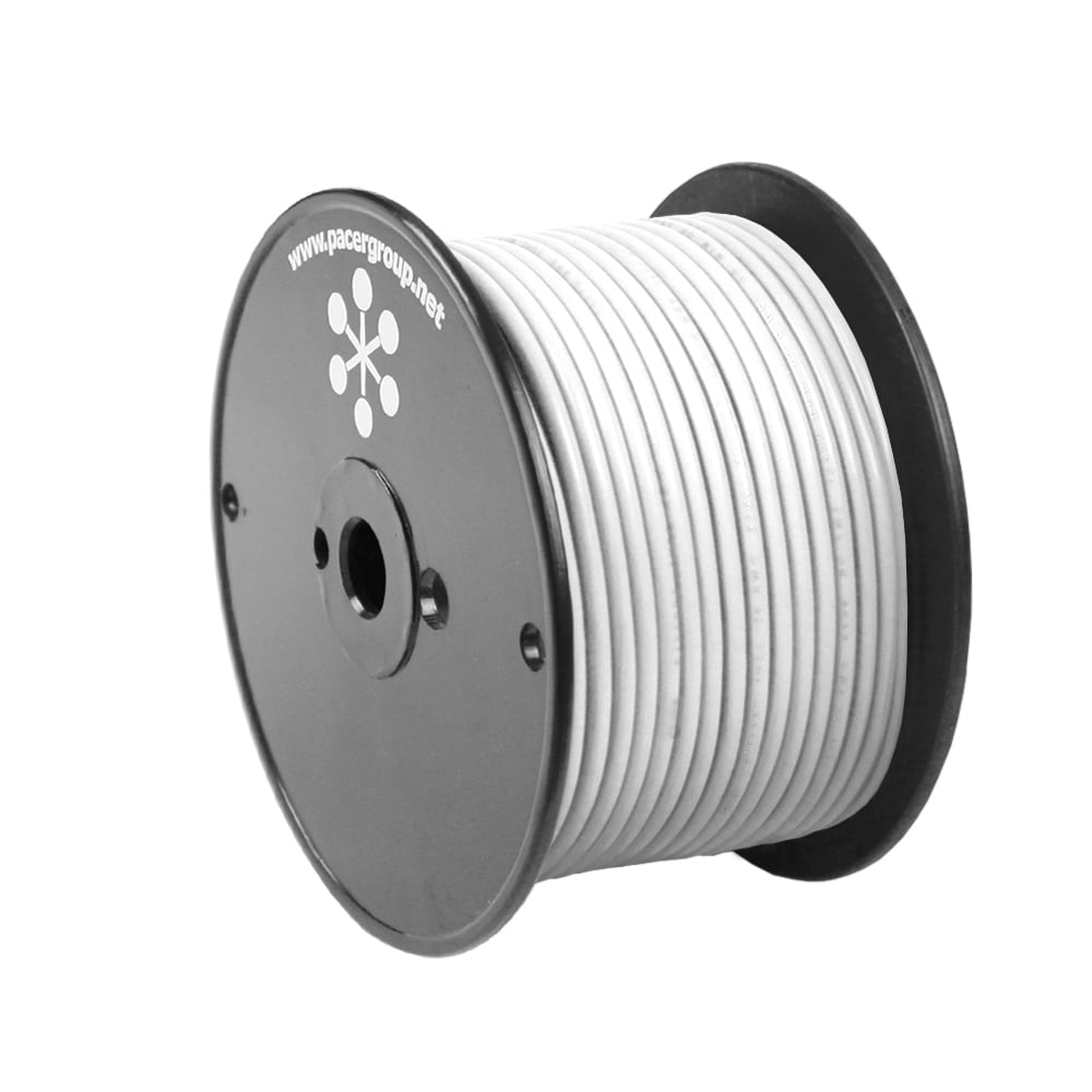 Primary Wire, Marine, 14 AWG, 1C C, White, PVC, Stranded, 600V, 100 ft.
