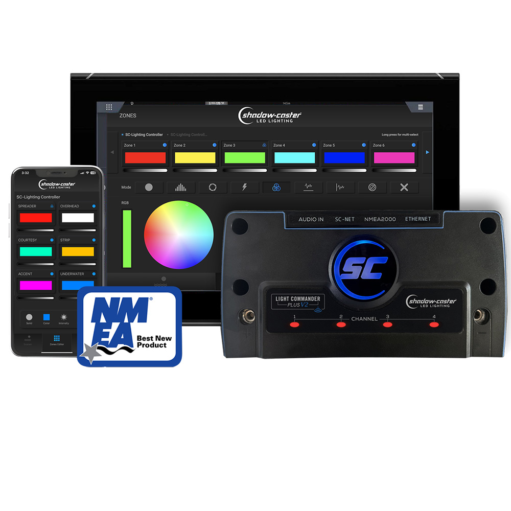 SCM-LC-N2K-PLUS-V2 Commander Version 2 6-Zone Lighting Controller with Bluetooth & Wi-Fi, NMEA 2000 & HTML Ethernet Connectivity
