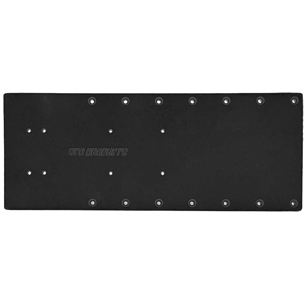 SEA2325-BLK 20 in. Straight Trolling Motor Mounting Plate, Black