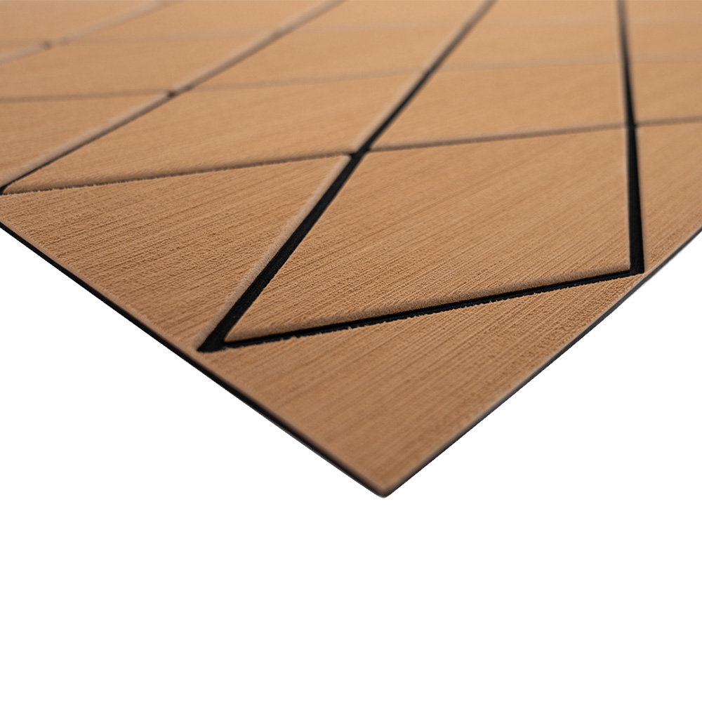 56411-80093 40 x 80 in. 6 mm Two Color Diamond Full Sheet - Brushed Texture, Mocha & Black