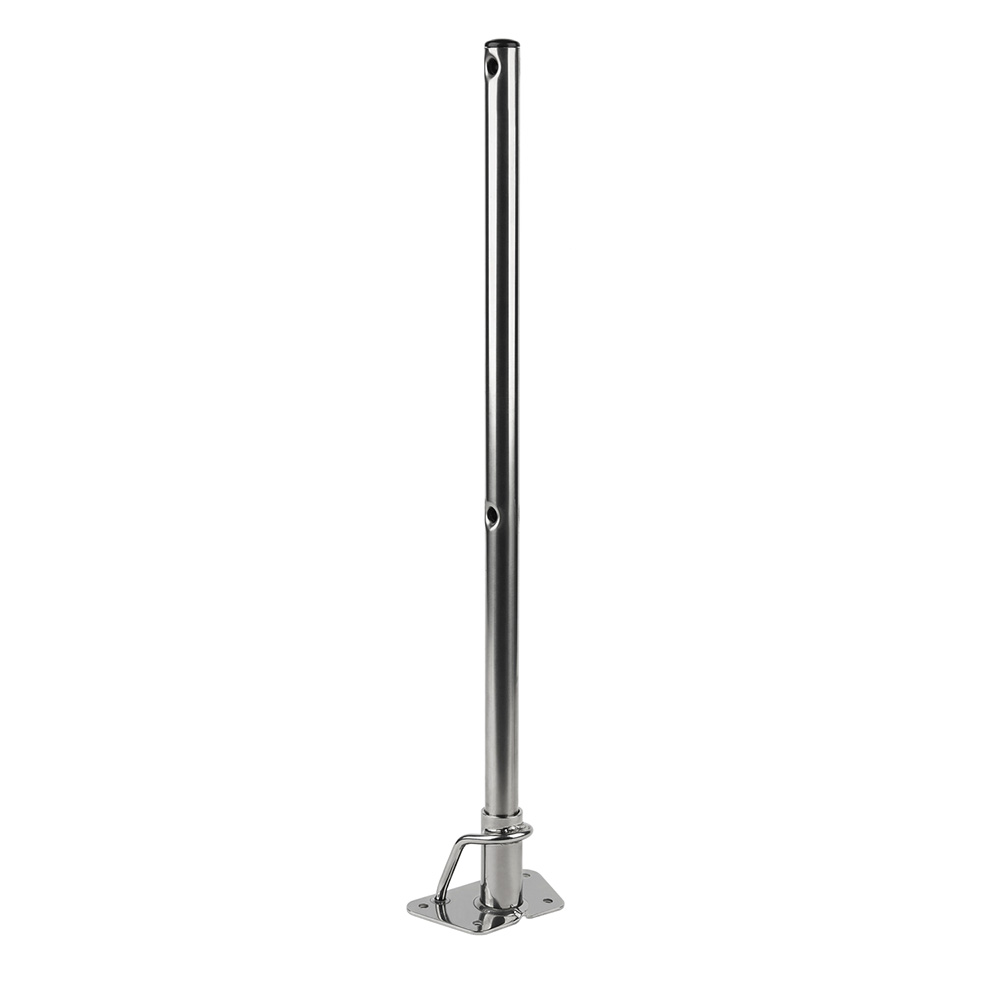 Schaefer 26"L Stanchion, Fits Boats 26'-48', Two Wire Holes | For Sailing | by West Marine