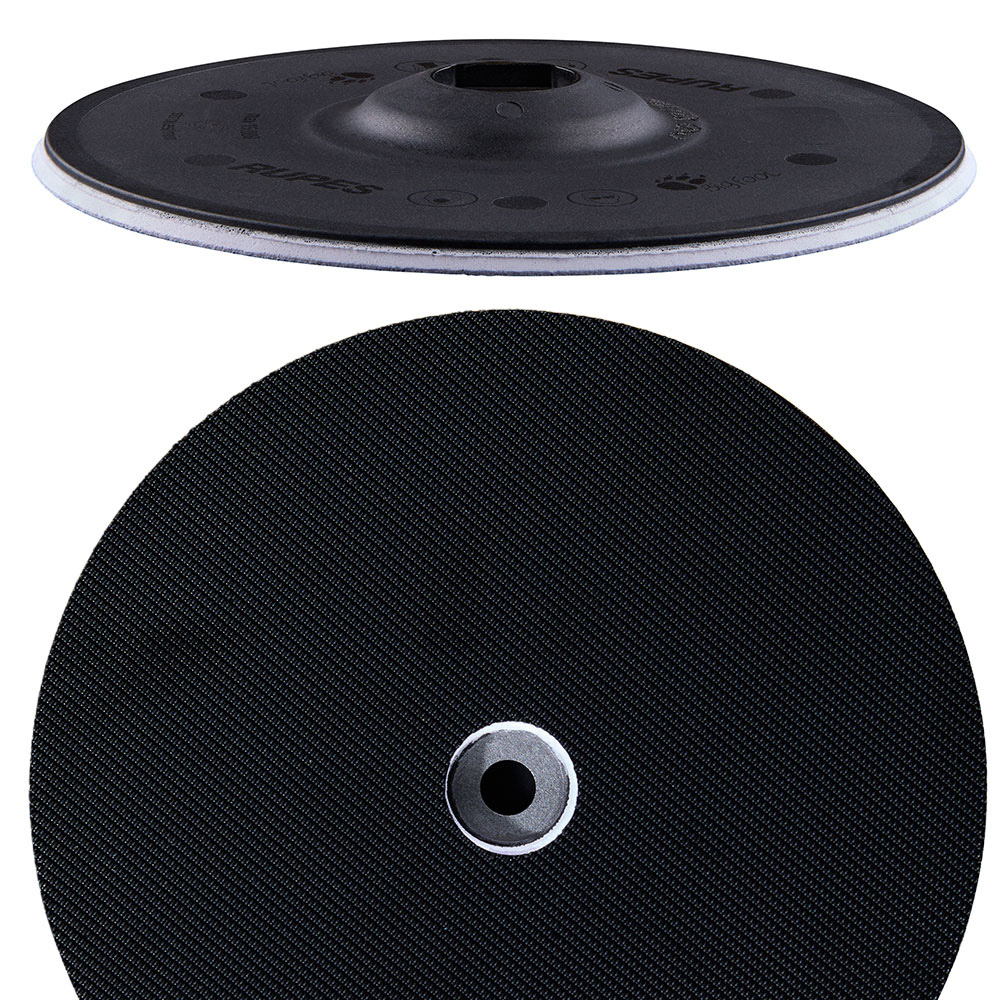981.720-C 6 in. Backing Plate with Hook & Loop Surface, M8 Bolt & Shroud Lubricant Compatibility, Polisher Backing Plate Type