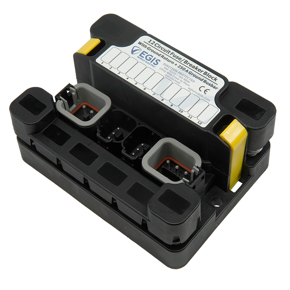 3439 MT Series 3 Plus 9 Sealed Fuse Block with Ground Busbar