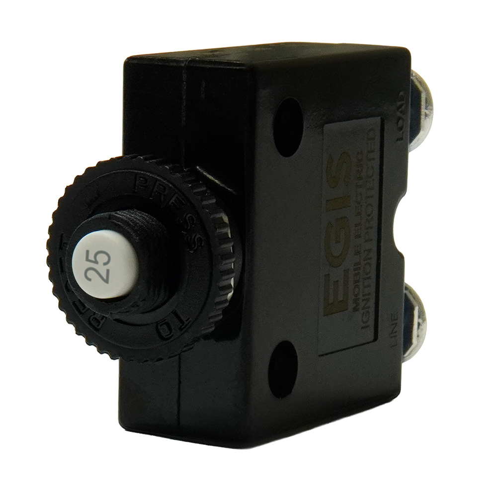 4710-25 25A Push Button Panel Mount Circuit Breaker - Screw Terminals