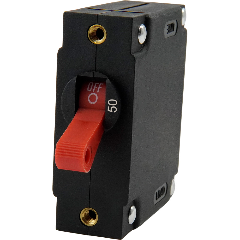 Egis Mobile Electric A-Series AC/DC Single Pole Panel Mount Circuit Breakers, in Red | by West Marine