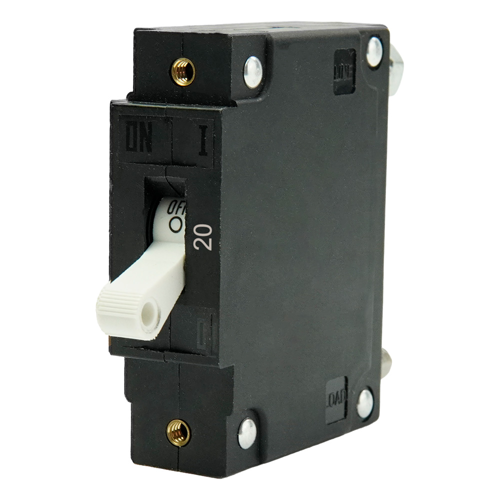 3501-020 20A C Series White Toggle Panel Mount Circuit Breaker - Single Pole