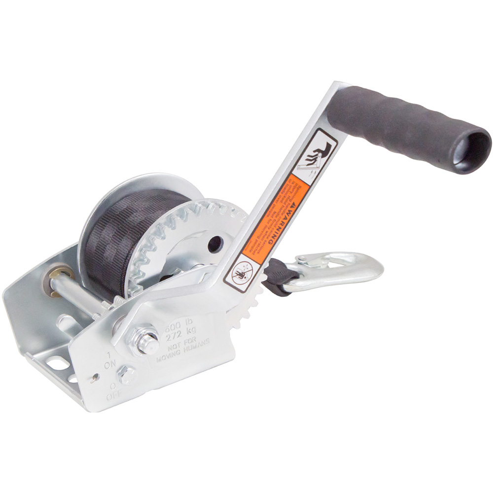 6089.12 600 lbs Single-Speed Trailer Winch - 12 ft. Strap