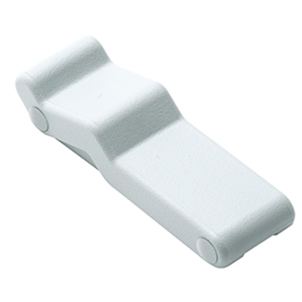 Concealed Soft Draw Latch with Keeper - White Rubber