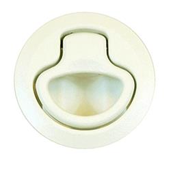 Flush Plastic Pull Latch - Pull To Open, Non Locking - Beige