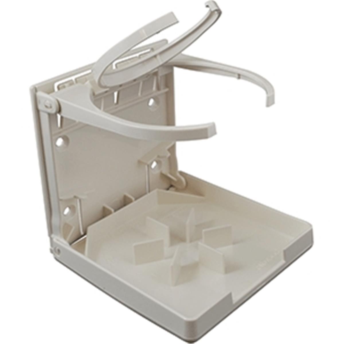 Fold-Up Dual Ring Drink Holder - White