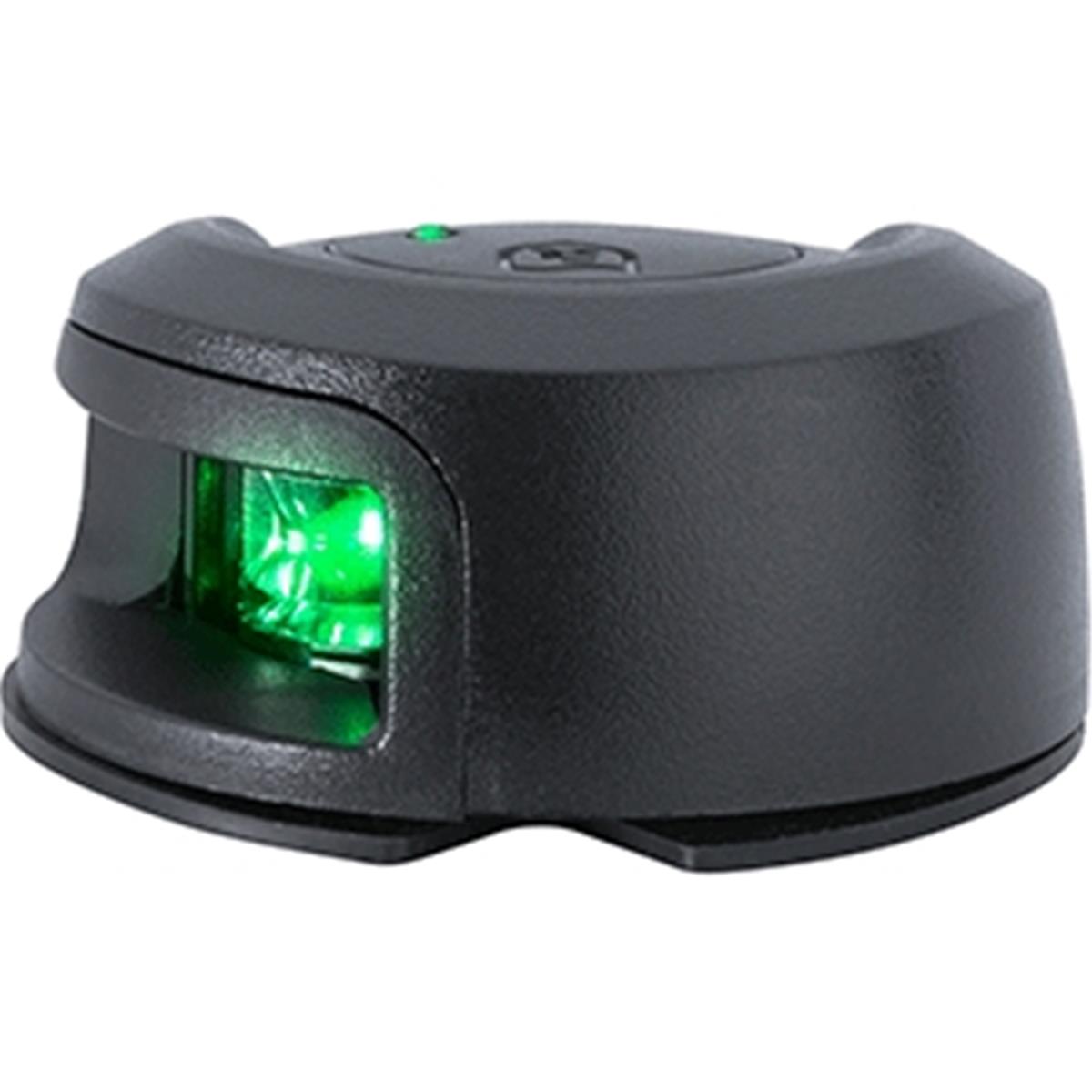 LightArmor Deck Mount Navigation Light - Black Composite - Starboard Green, 2nm