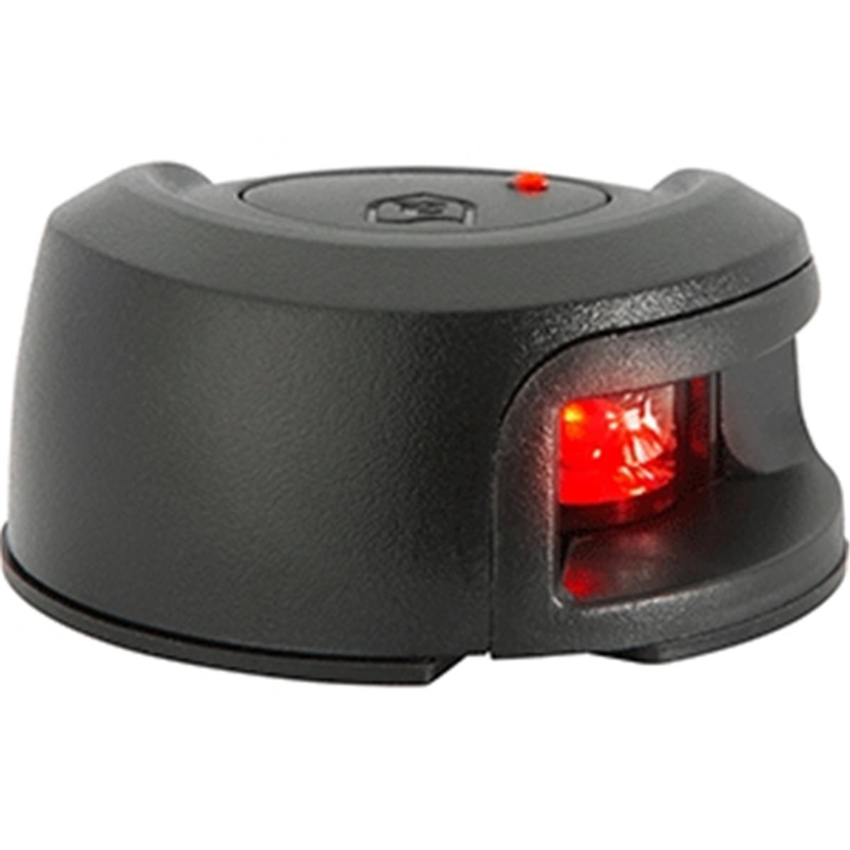 LightArmor Deck Mount Navigation Light - Black Composite - Port Red - 2nm