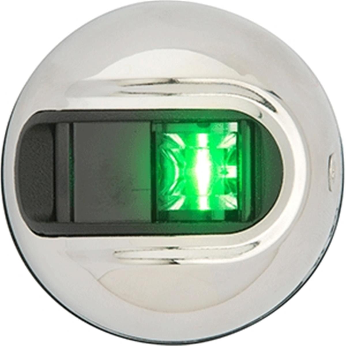 LightArmor Vertical Surface Mount Navigation Light - Starboard Green - Stainless Steel, 2nm
