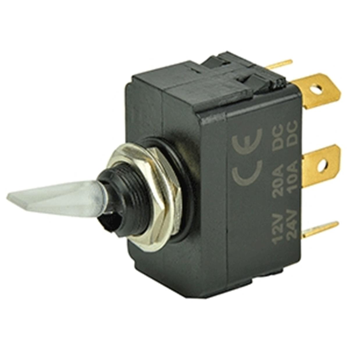 Picture of BEP Marine 1001907 SPDT Lighted Toggle Switch - On&#44; Off & On