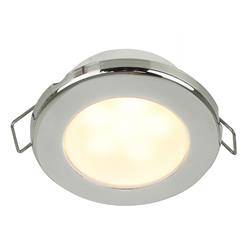 958109621 24V Euro LED 75 3 in. Round Spring Mount Down Light with Stainless Steel Rim, Warm White