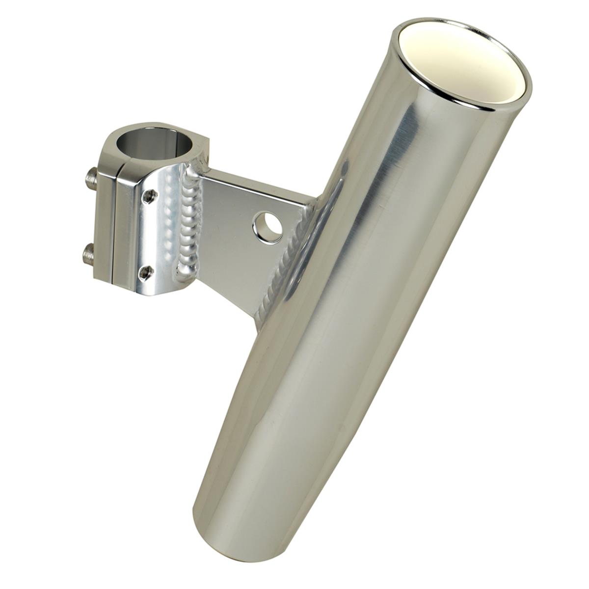 Aluminum Vertical Clamp-On Rod Holder - Polished Silver - 1.66 in. OD - Durable Design