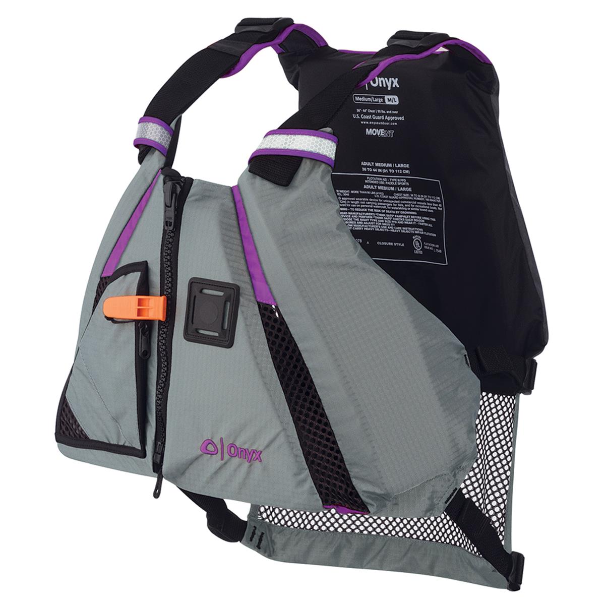 Movevent Dynamic Paddle Sports Vest, Purple & Grey - Medium & Large