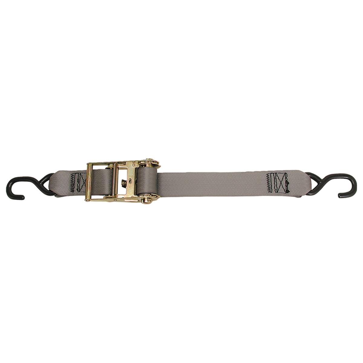 2 in. x 15 ft. Multipurpose Ratchet Strap Tie-Down with S Hooks