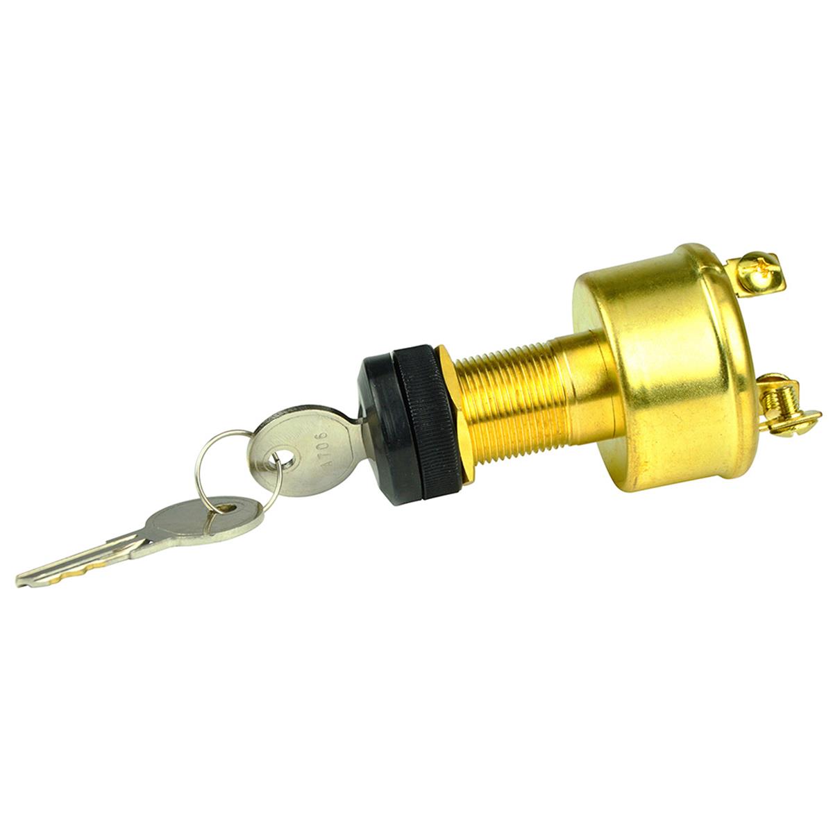 Picture of BEP Marine 1001606 3 Position for Brass Ignition Switch - Off&#44; Ignition & Start