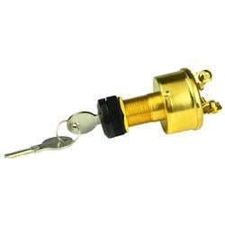 Picture of BEP Marine 1001609 4 Position for Brass Ignition Switch - Accessory&#44; Off & Ignition&#44; Accessory & Start