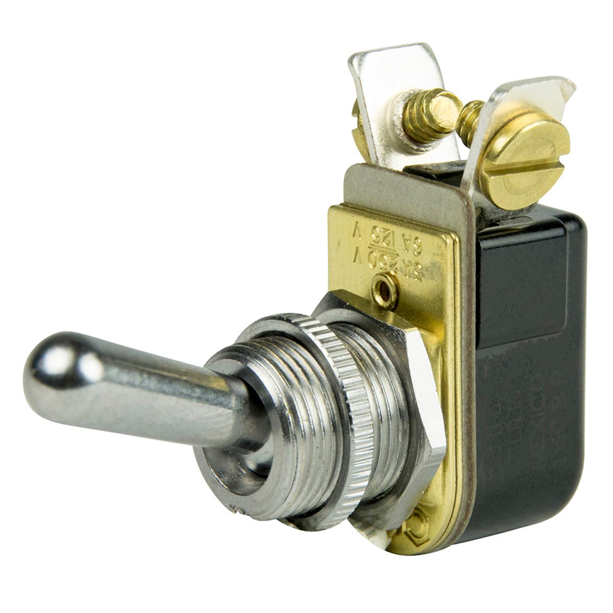Picture of BEP Marine 1002021 0.68 in. SPST Plated Toggle Handle Switch&#44; Chrome - Off & On