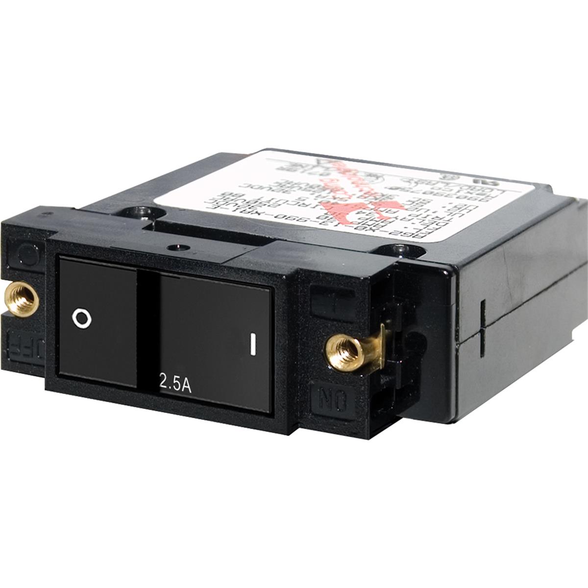 s  Single Pole A-Series Flat Rocker Circuit Breaker - 2.5A