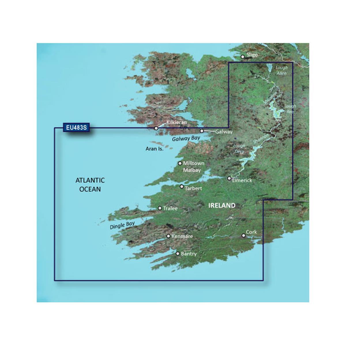 Picture of Garmin 010-C0827-00 Bluechart G2 Vision HD VEU483S&#44; Galway Bay to Cork - MicroSD & SD