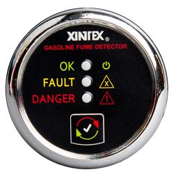 G-1C-R Gasoline Fume Detector & Alarm with Plastic Sensor, Chrome Bezel Display