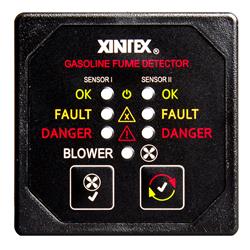 G-2BB-R Gasoline Fume Detector & Blower Control with 2 Plastic Sensor with Bezel Display, Black