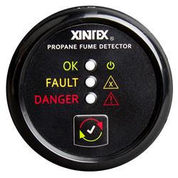 P-1B-R Propane Fume Detector with Plastic Sensor - No Solenoid Valve with Bezel Display, Black