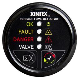 P-1BS-R Propane Fume Detector with Plastic Sensor & Solenoid Valve with Bezel Display, Black