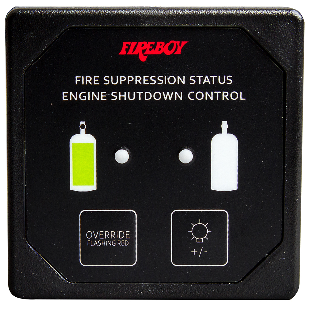 DU-SBH-20-R Deluxe Helm Display with Membrane Switch Remote Horn & LEDs for Engine Shutdown System with Bezel Display, Black