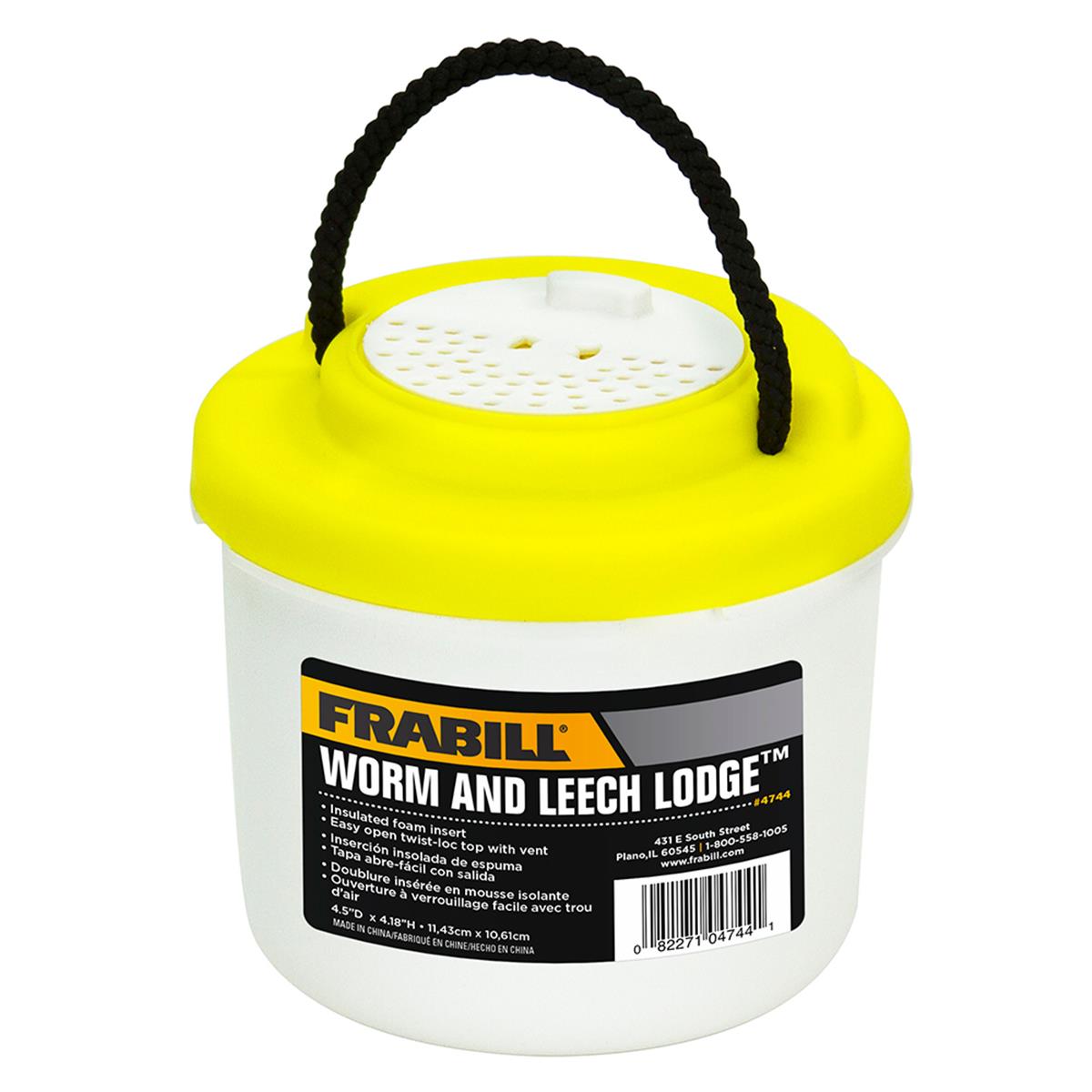 Frabill Worm &Leech Lodge - Yellow/White