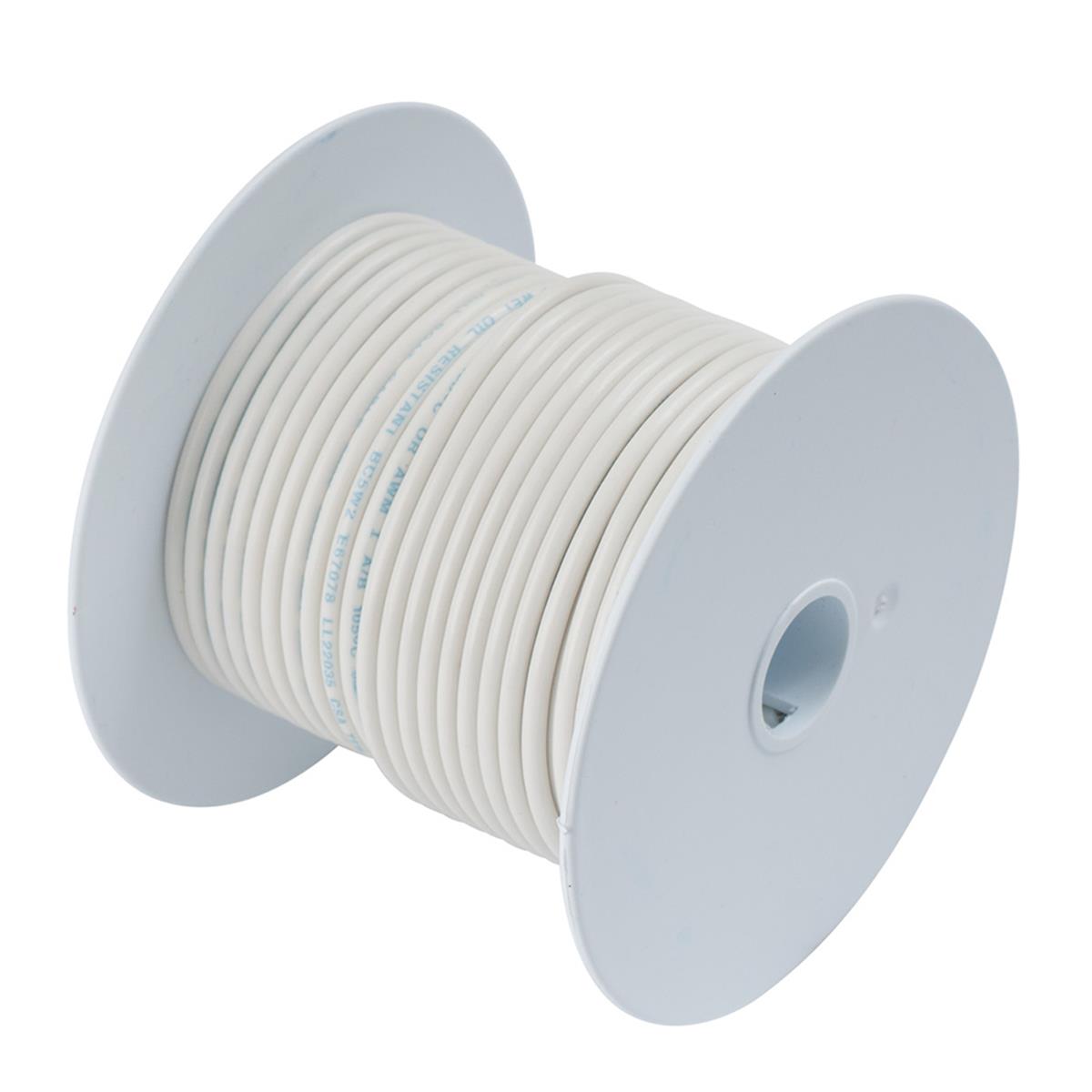 Marine Grade Primary Wire, 6 American Wire Gauge, 100' in White