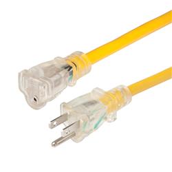 25 ft. 15A 14-3 Lighted Extension Cord Non Locking
