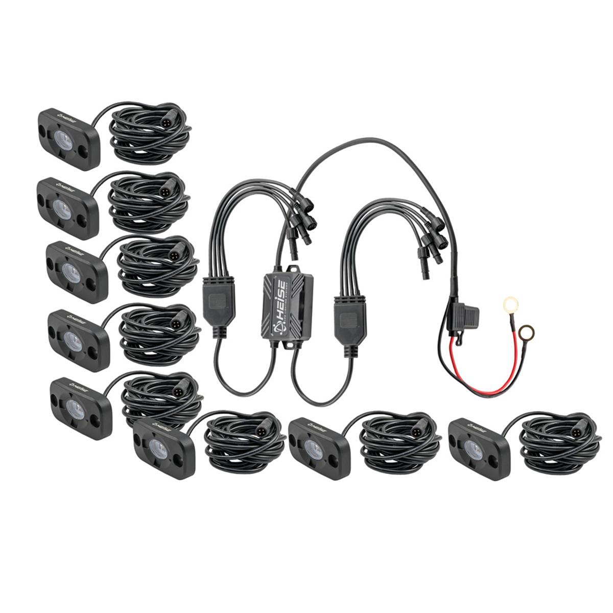 HE-8TLRGBK Accent Lighting Kit, Pack of 8