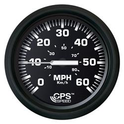 Picture of Faria Beede Instruments 32816 Euro Black 4 in. Speedometer 60MPH - GPS