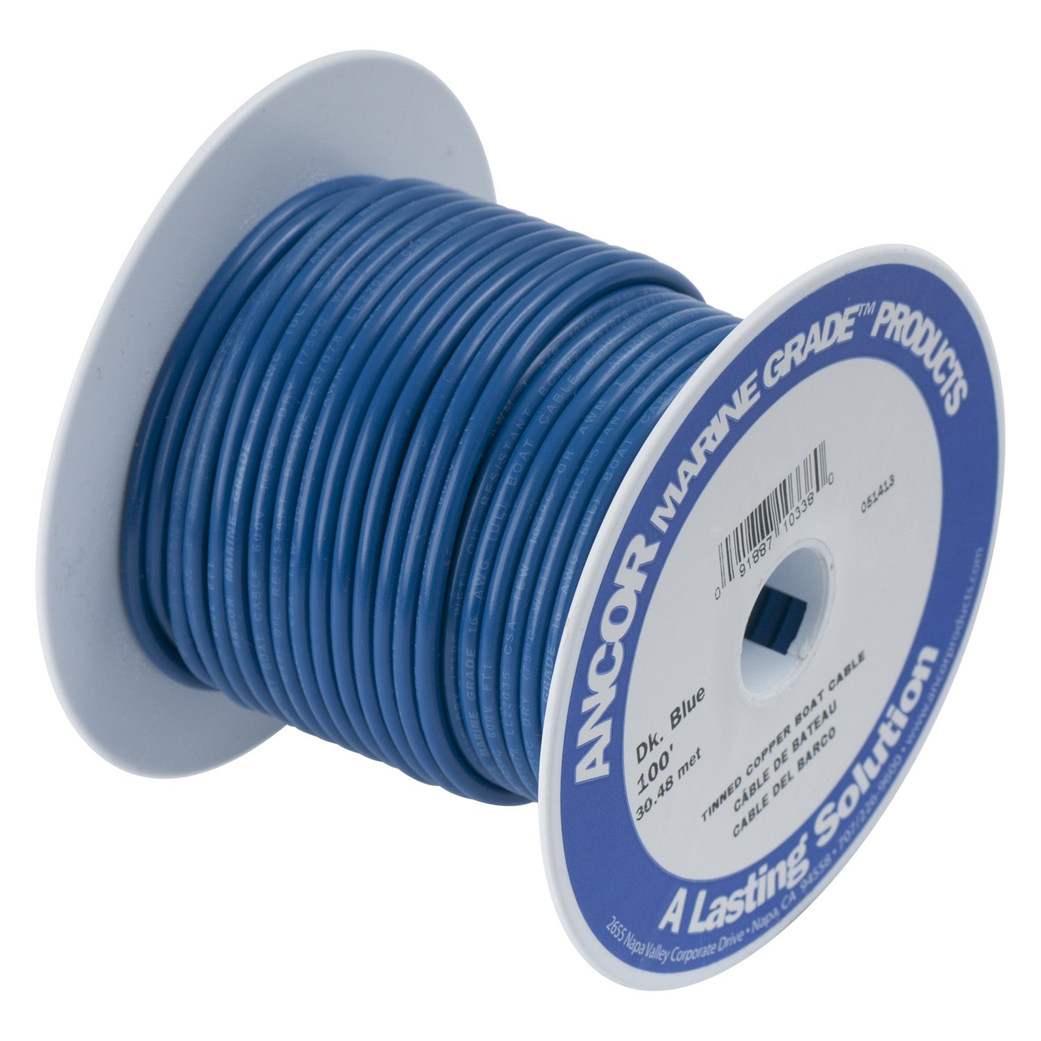 108110 100 ft. 10 AWg Tinned Copper Wire - Dark Blue