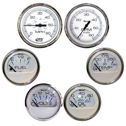 Chesapeake White w/Stainless Steel Bezel Boxed Set of 6 - Speed,