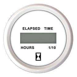 2" Hourmeter (Digital) 10,000 Hours 12-32VDC Dress White - Retai
