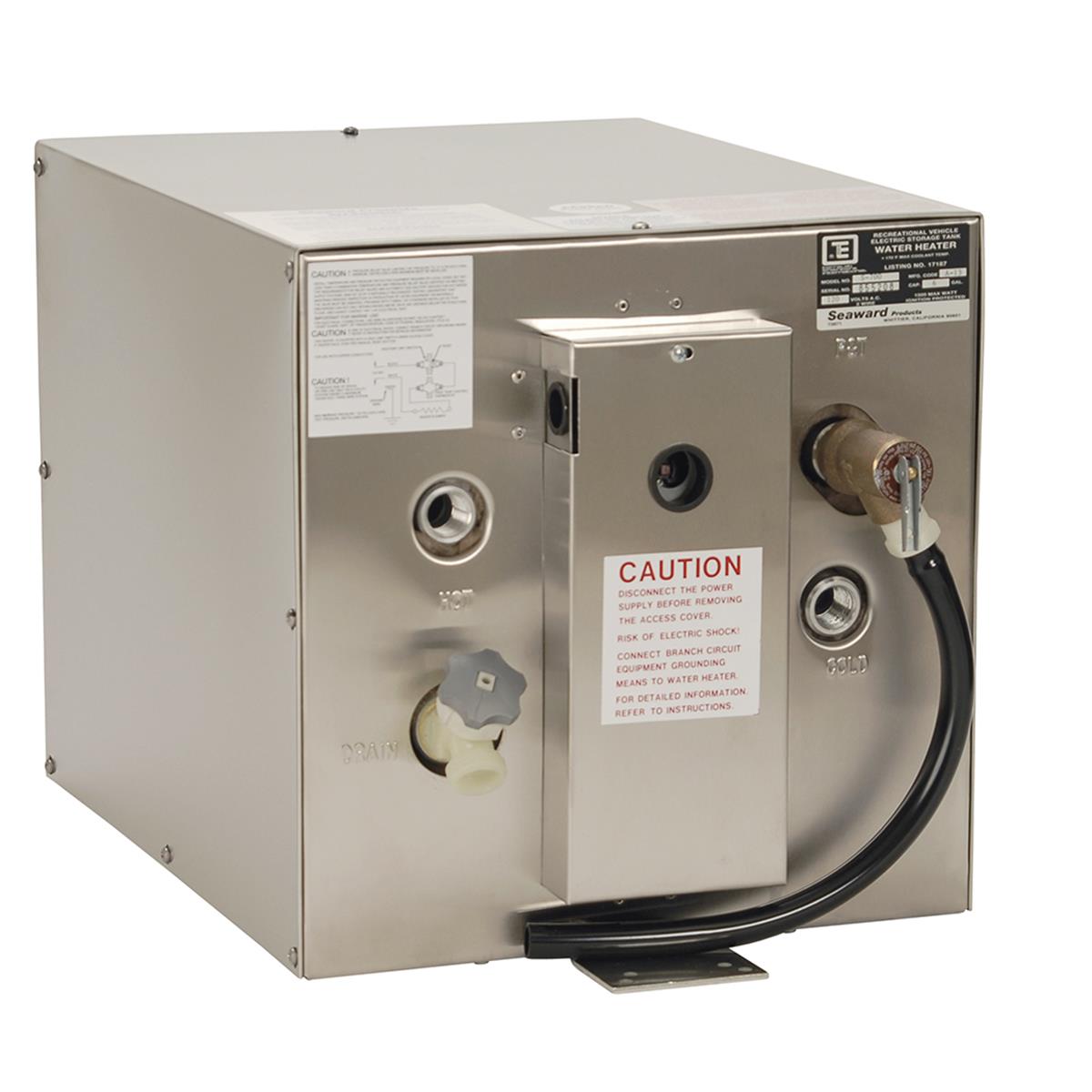 120V 1500W 11 gal Whale Seaward Hot Water Heater - Stainless Steel