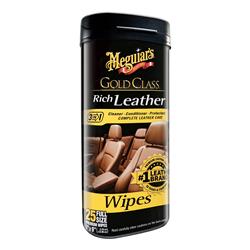G10900CASE Gold Class Rich Leather Cleaner & Conditioner Wipes - Case of 6 -  Meguiars