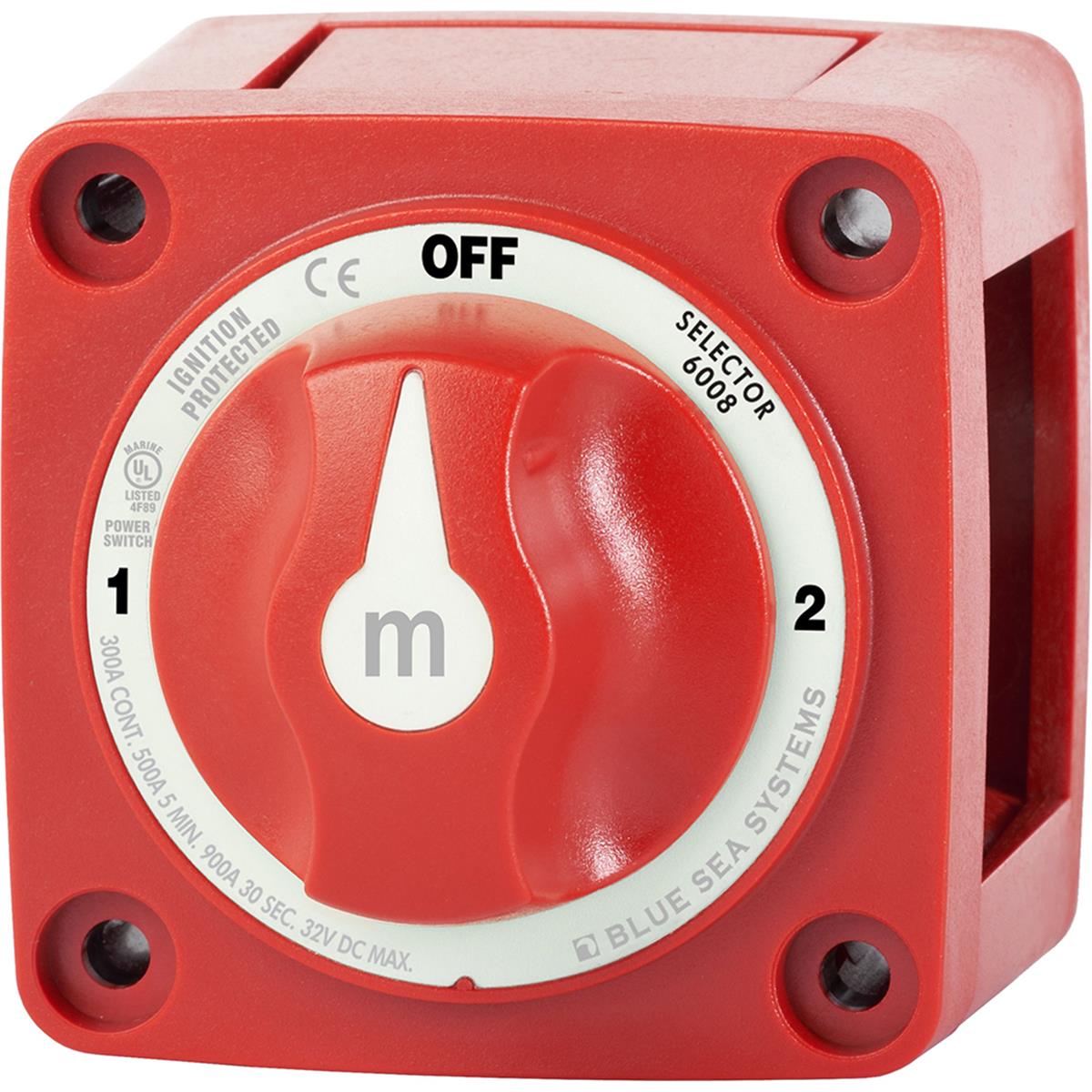 Picture of Blue Sea Systems 6008 M-Series Battery Switch 3 Position&#44; Red
