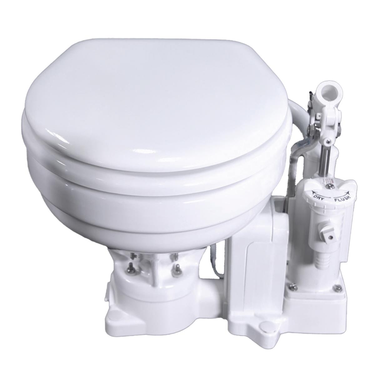 P101E12 12V PH Power Flush Electric Marine Bowl - White