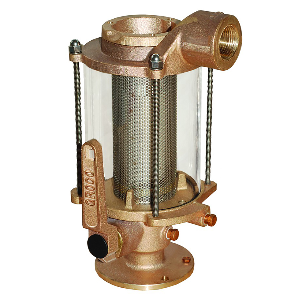 BVS-1000 1 in. Ball Valve-Seacock & Raw Water Strainer Combination