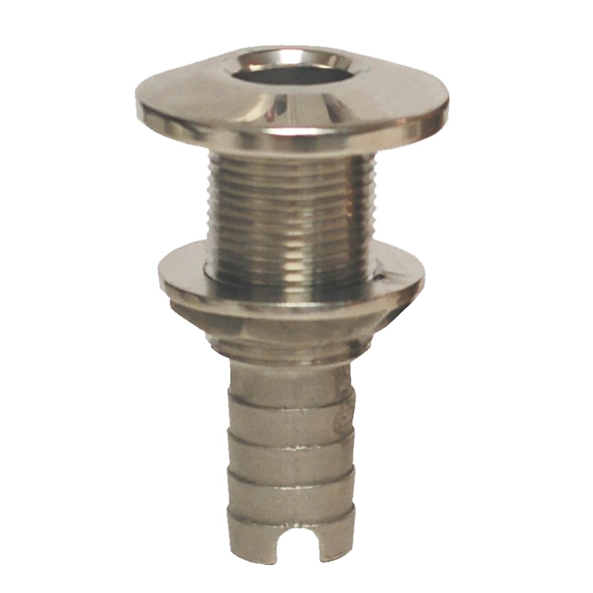 Stainless Steel Hose Barb Thru-Hull Fitting - 1.12 in.